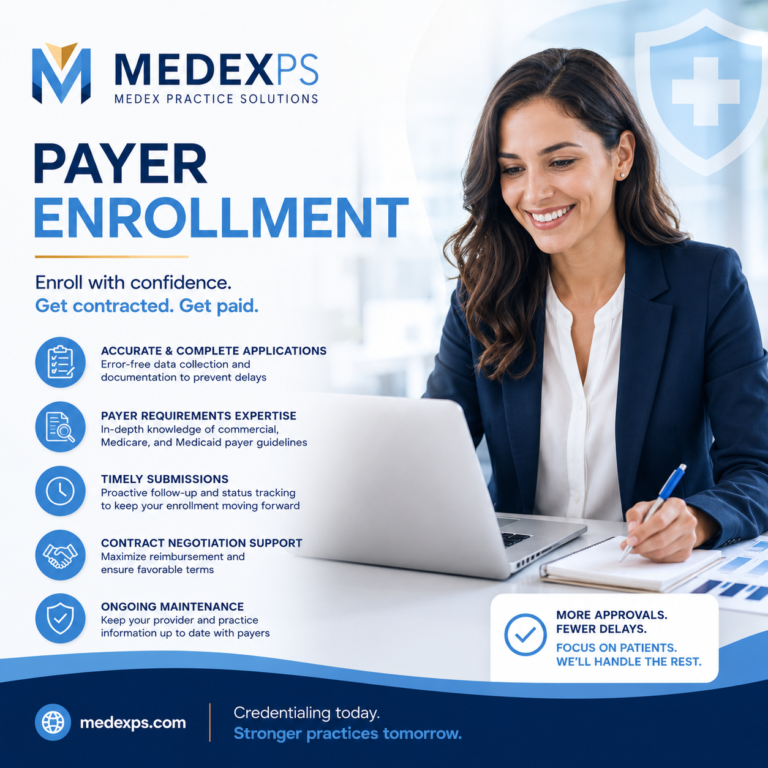 Payer Enrollment with Medex ractice Solutions in USA