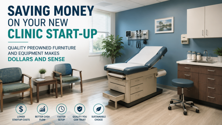 Saving Money on Your New Clinic Start-Up – Quality Preowned Furniture and Equipment Makes Dollars and Sense